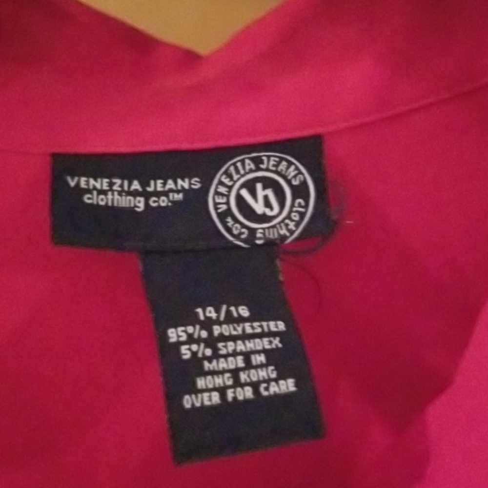 Lane Bryant red button shirt, sz 14/16, EUC - Picture 2 of 8